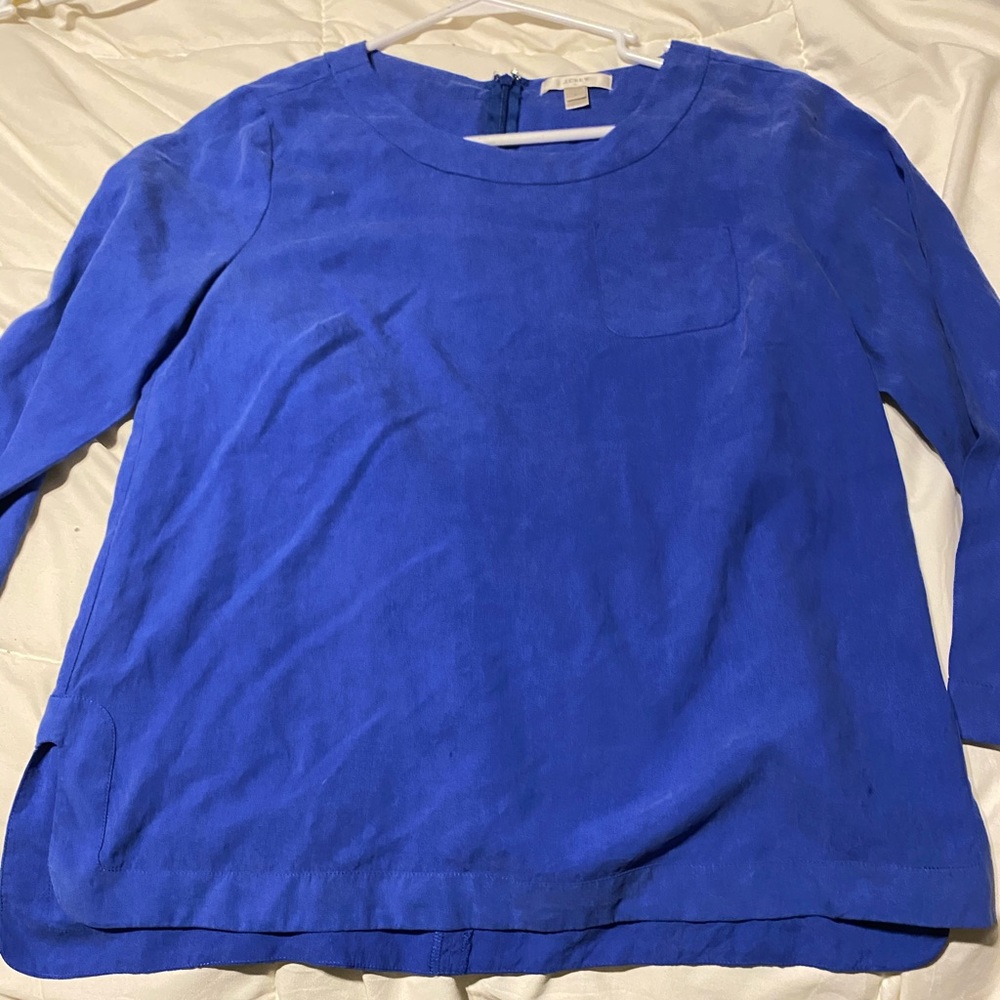 Royal blue 3/4 sleeve blouse